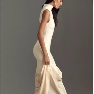 Anthropologie Cream Maxi Dress